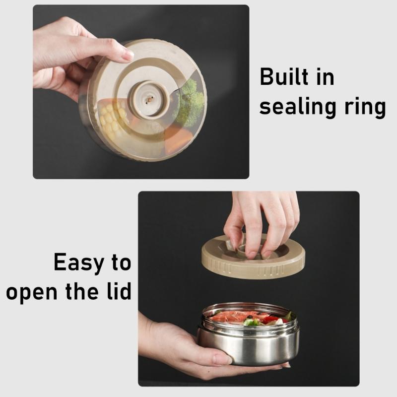 Double Layer Vacuum Lunch Box Nonrust Steel Food Container Leak Proof Portable For Work Picnics Camping