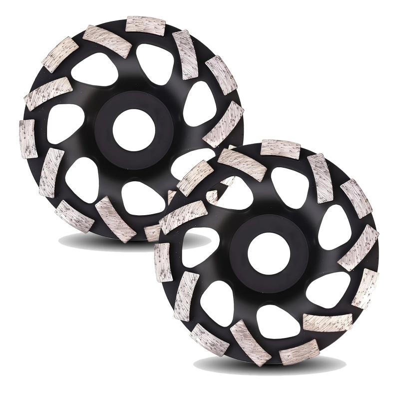 5 Inch Concrete Grinding Wheels  Grinding Cup Wheel with Diamond Segments for Paint Epoxy Coating Removal, Black