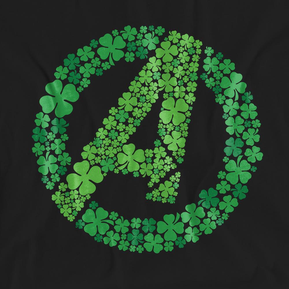 Avengers Unisex Adult Logo Shamrock St Patricks Day T-Shirt
