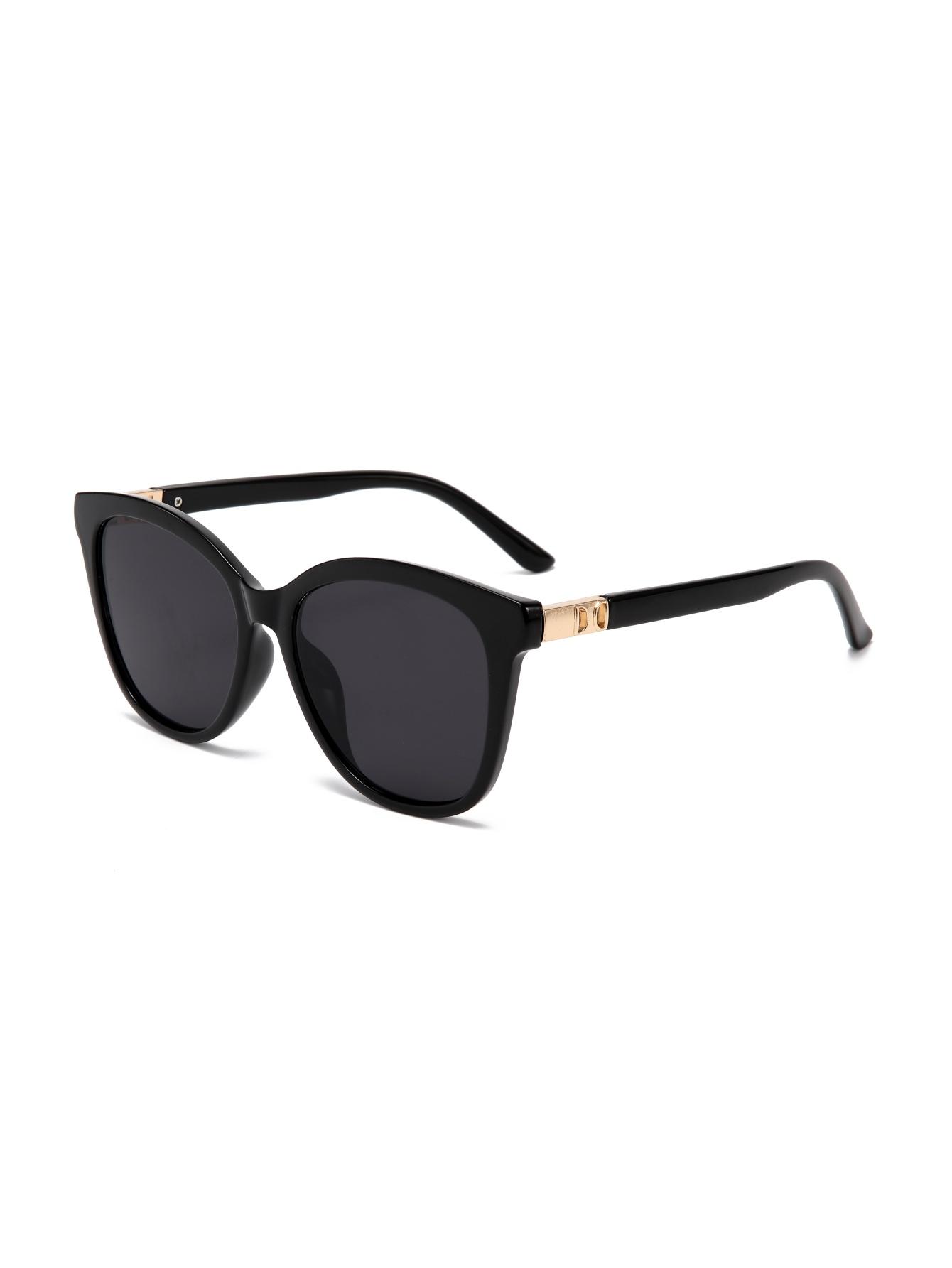 

Big box retro sunglasses fashion street shooting plain high-grade sunglasses чорний
