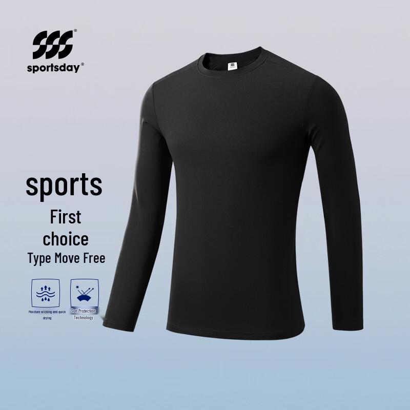 HLA Men s Long-Sleeve Training & Sun Protection Base Layer T-Shirt XL