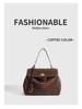 2024 Winter Retro Suede Women's Color Block Crossbody Handbag - Large Capacity & Versatile Fashion