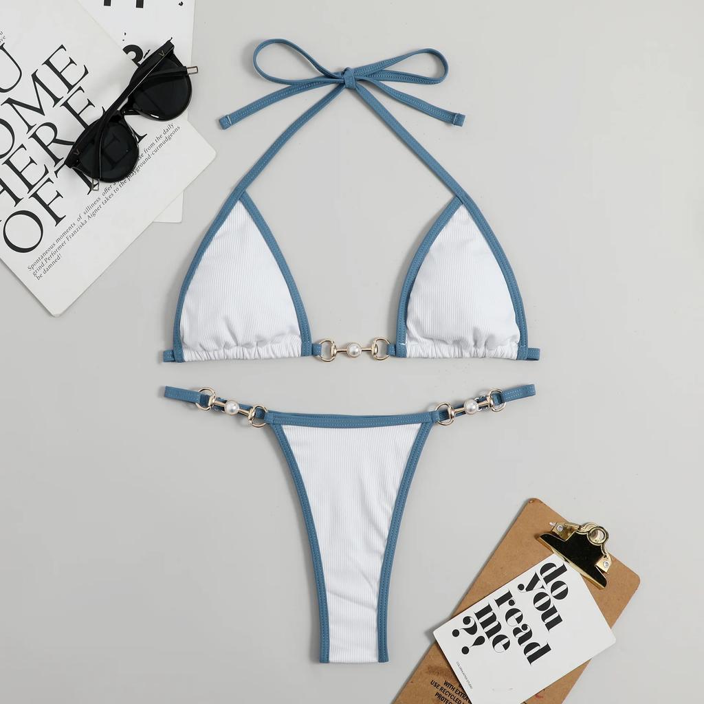 Sexy String Micro Mini Bikinis Set High Waist Badeanzug Tanga Badeanzug Bademode Biquini Tankini Bikini Set Strandbekleidung