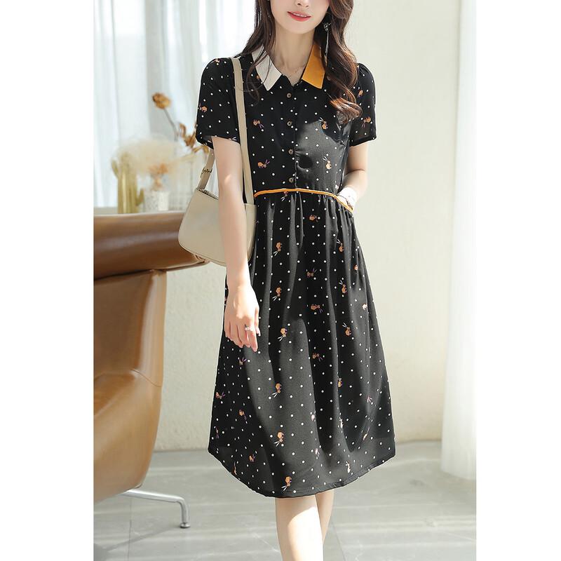 Women s Elegant Summer Short-Sleeve Dress L