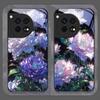 Stylish White Peony Flower Pattern Tempered Glass Phone Case for OnePlus 13 R 12 11 10 Pro ACE2 ACE3 Nord CE 4 3 2 Lite 5G Cover
