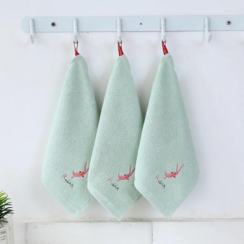 25X25CM Cotton Small Square Towel for Car Cleaning Embroidered Children's Square Towel Kindergarten Baby Towel