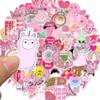 100 Pink College Style Girl Graffiti Stickers Decorate Suitcase DIY Waterproof Stickers