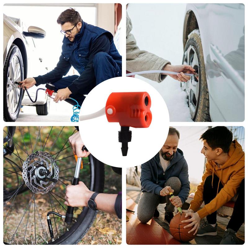 Air Pump Nozzles Duals Use Inflator Nozzle With Large Outlet Leakproof Universal Air Nozzle Pump Parts For Cars Motors Bikes