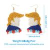 Trump Dangle Earrings Handmade Seed Bead ear hooks boho earrings for women