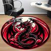 1pc Dragon Circle Office Round Area Rug, Under Office Chairs Bedroom Living Room Home Decor, Room Deco, Available in Various Sizes