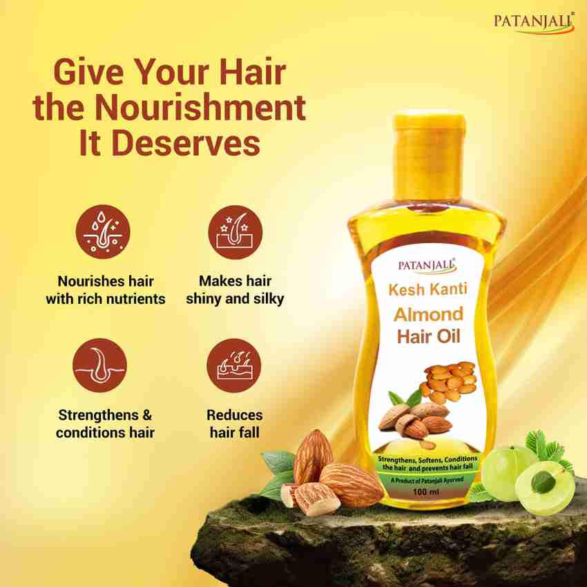 Almond Oil Patanjali Ayurved Kesh Kanti Hair Oil Almond 200ml