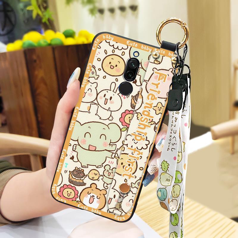 Kickstand Wrist Strap Phone Case For Xiaomi Redmi 8 Durable Waterproof Fashion Design Anti-dust Shockproof Soft case