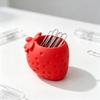 Cute Desk Organizer for Stationery Strawberry Shape Storage Container, 3D Printed Fruit Shaped Desktop Environmentally Friendly PLA Decor Trinkets