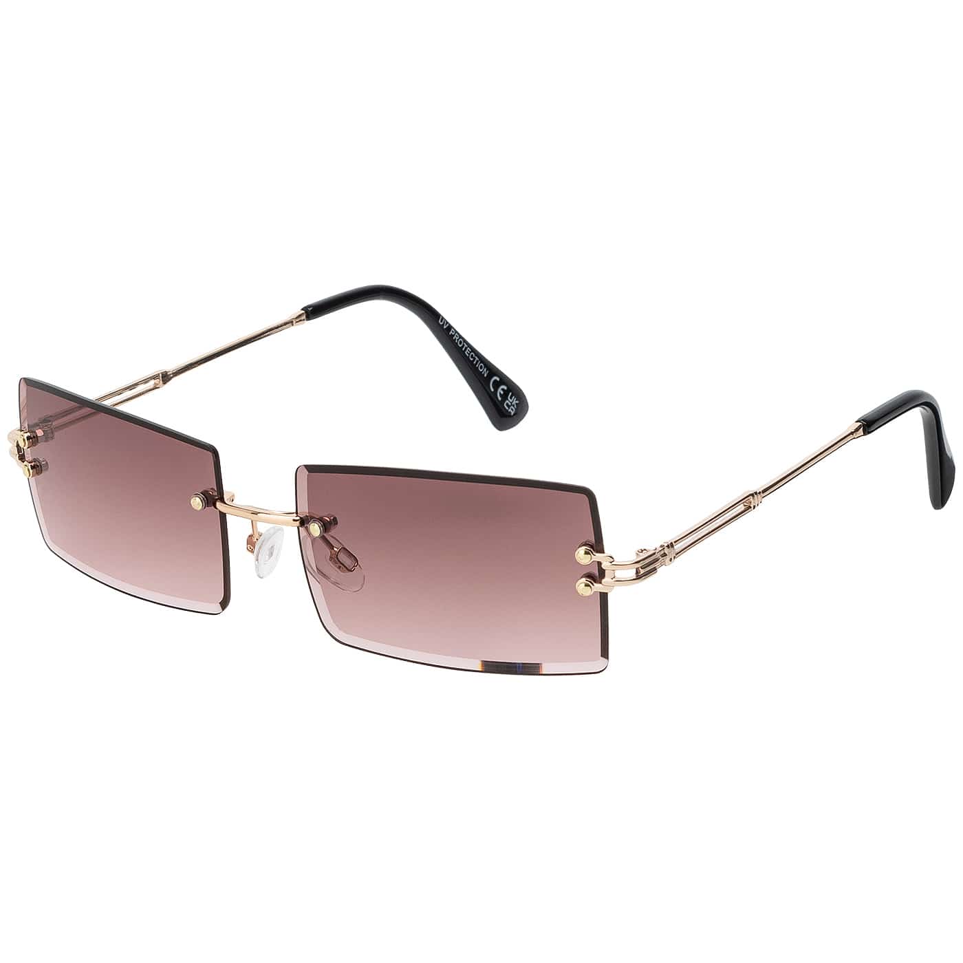 

Сучасні сонцезахисні окуляри унісекс прямокутної форми One Size коричневий