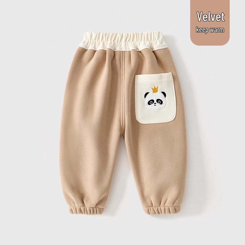 Warme Fleece-gefütterte Jogginghosen für Kinder - Herbst-/Winter-/Frühlingsstil, Dicke Outdoor-Schweißhosen für kleine und mittlere Kinder