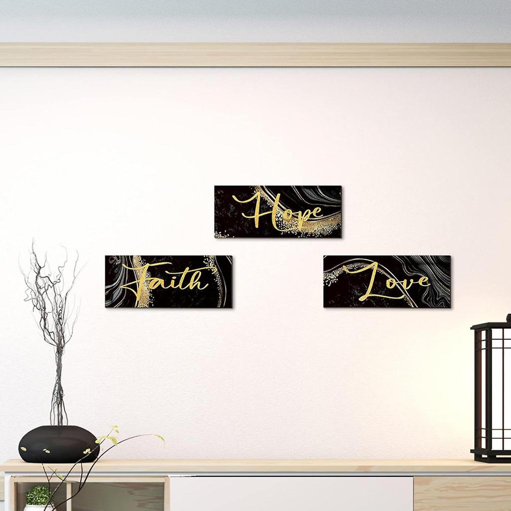 Inspirational Wall Plaques Faith-Love Hope Wall Decor Family Gift