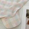 Spring Plaids Headscarf Hat Soft and Breathable Checkered Scarf Hat for Everyday Use and Vacation Outdoor Camping  Pink