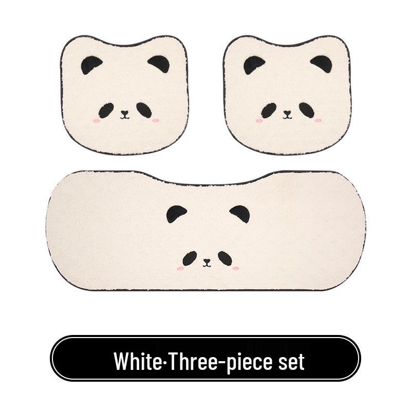 Panda Winter Plush Car Seat Cushion for Toyota bZ3, Corolla, RAV4, Rongfang, bZ5