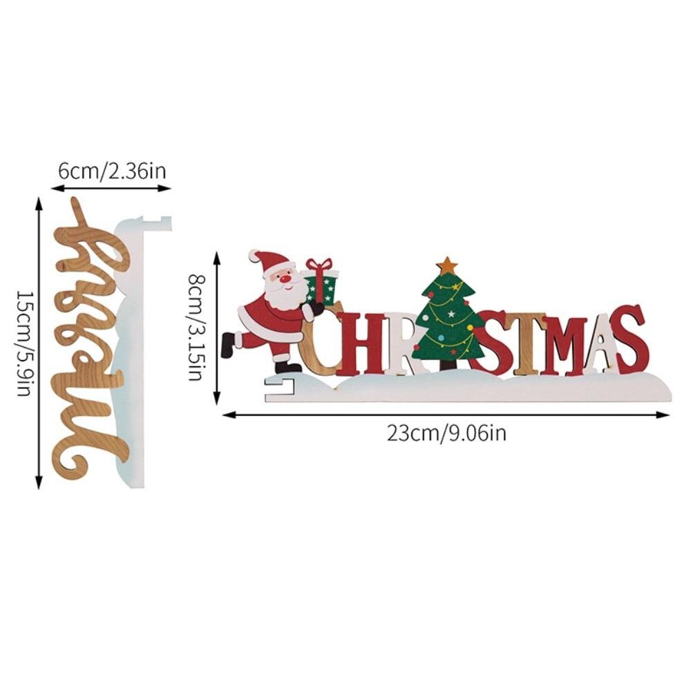 Colorful Christmas Letter Door Frame Hanging 2D Flat Design Table Ornament Table