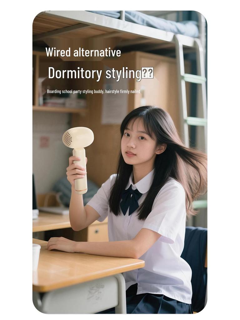 Wireless Handheld Hair Dryer for Students & Children - Gentle Temperature for Hair Care