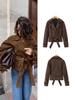 Modische Europäische & Amerikanische Revers-Wildleder-Doppelreiherjacke
