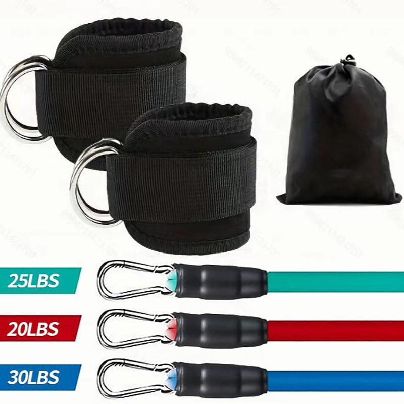 Tpe Resistance Bands Ankle Straps Fitness Set D-Ring Support Ankle Cuffs Yoga Gym Equipment Guard Leg Strength Safety Extensions