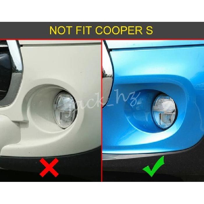 For 2015- Mini Cooper F55 F56 F57 Chrome Front Fog Light Cover Surrounds