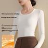 OEDIPHINE Women's Round Neck Long Sleeve Thermal Base Layer