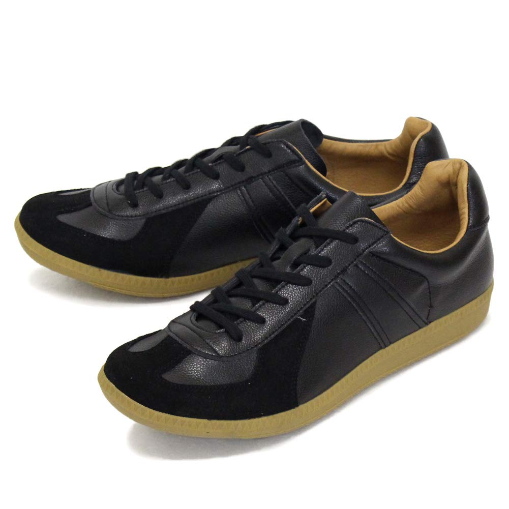 

German Trainer 42500 Leather Size 43 Sneakers, Black, (approx. 27.0-27.5cm) чёрный
