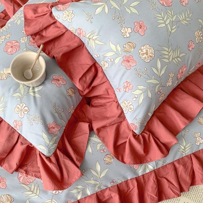 Four Seasons Universal Princess Style Four Piece Set Thickened Girl Heart Lace Bed Sheet Quilt Set Double Bedding