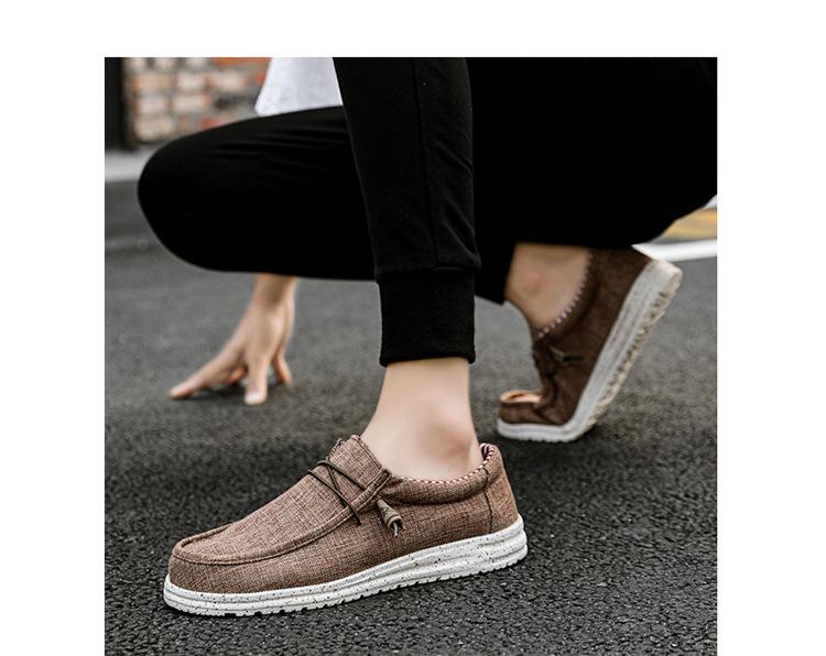 Slip-On-Loafer für Herren im europäischen und amerikanischen Stil – lässige Segeltuchschuhe