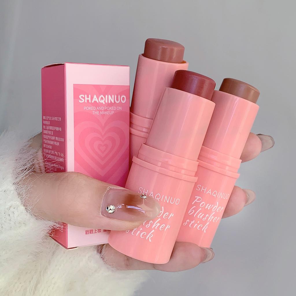 Shaqinuo Smooth Blush Stick Natural Matte For Young Students