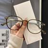 Women's INS Style Metal-Temple Presbyopia Glasses Ultra-Lightweight Round Frame Blue Light Blocking Reading Glasses 0 To +4.0