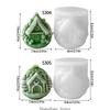 3XUF Silicone Mould Christmas House Molds Plasters Molds Casting Molds