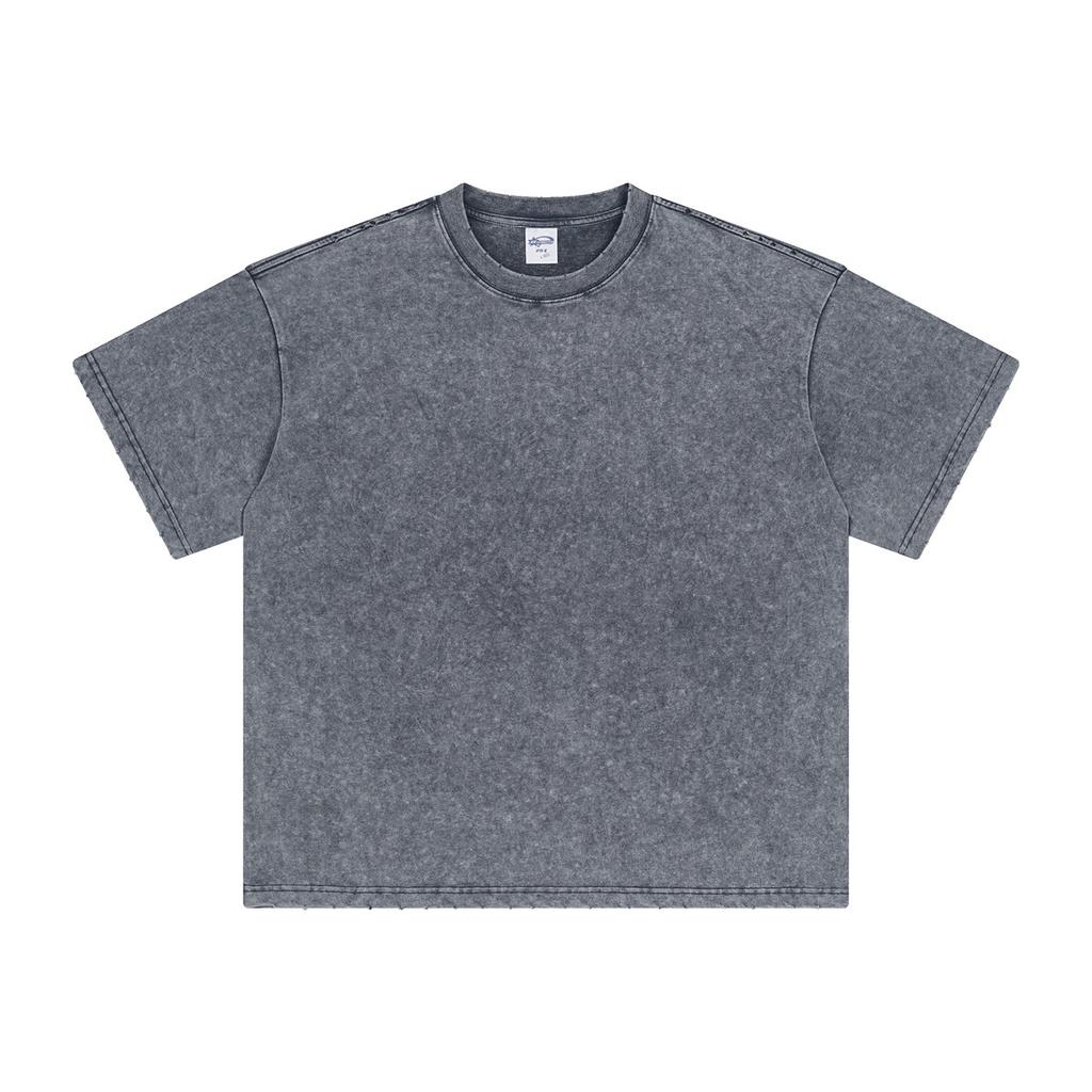 T-shirt délavé 100 % coton 275 g/m², motif personnalisé, pour homme