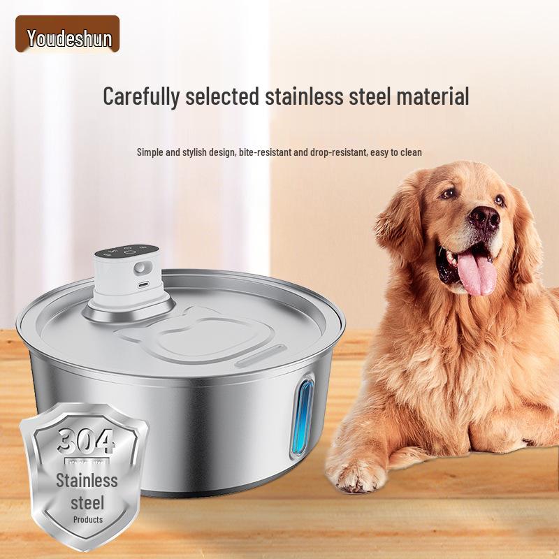 8L Stainless Steel Cat Water Fountain with Smart Sensor