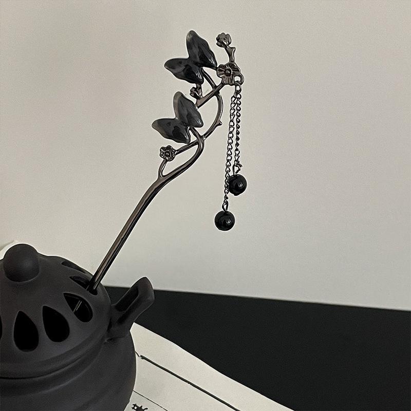 Chinesische High-End Quasten Haarnadel: Hanfu-Haaraccessoire im antiken Stil aus Holz