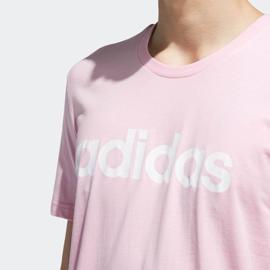 adidas Neo Logo Letter Pullover Round Neck Sports Short Sleeve T-Shirt Men T-Shirts Pink DW7912