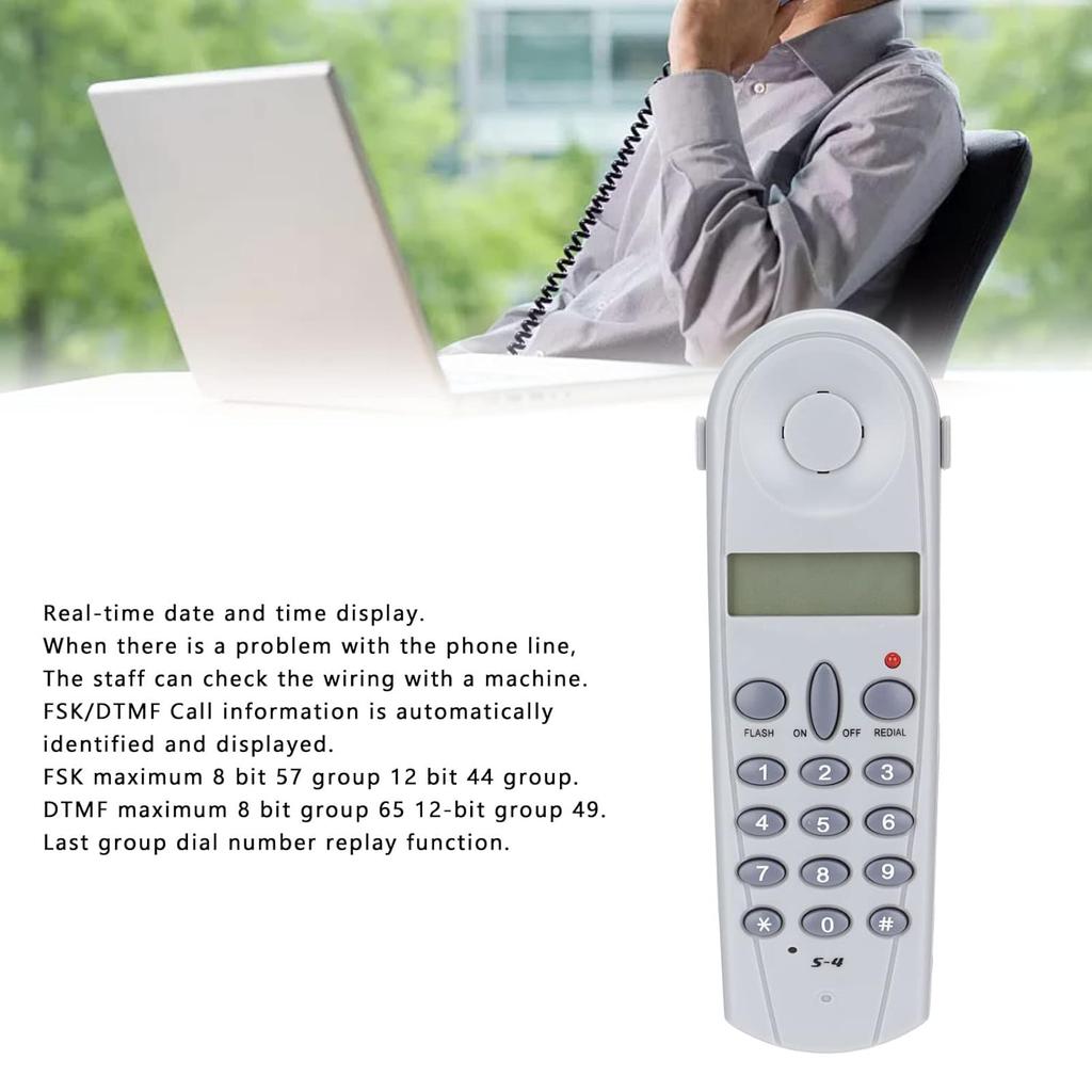 Telefon Hattı Test Cihazı,Telefon Ahize Test Cihazı Aleti Kablo Seti Konnektörler ve Ekleme Yeri ile Ev Ofis için,Arama, Arayan Kimliği, Hat