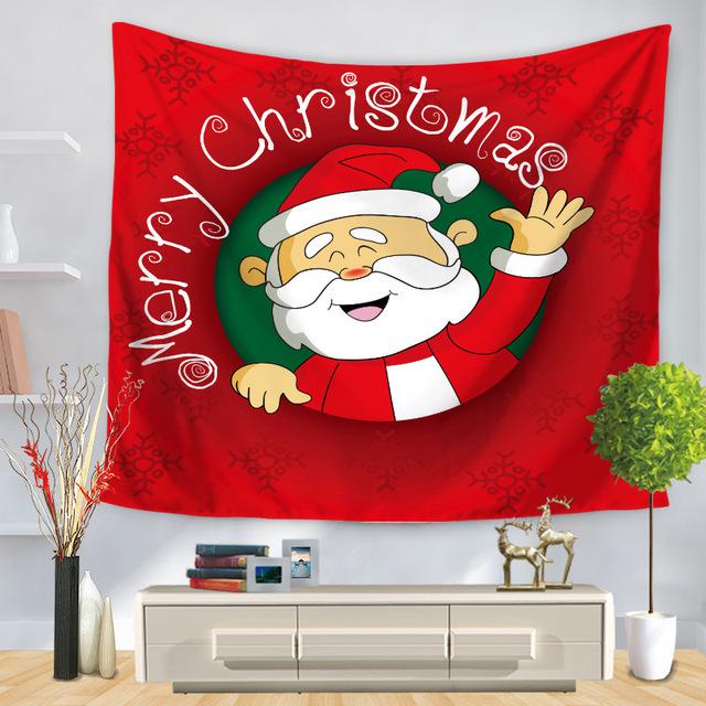 Year 'S Decoration Room Tapestry Santa Claus Series Tapestry Print Home Hanging Beach Cloth Living Room Bedroom Wall Hanging