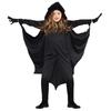 Costume Unisex da Pipistrello Vampiro per Bambini, Tuta con Cappuccio, Guanti, Pantaloni, Costume Cosplay di Halloween, Set Costume da Pipistrello