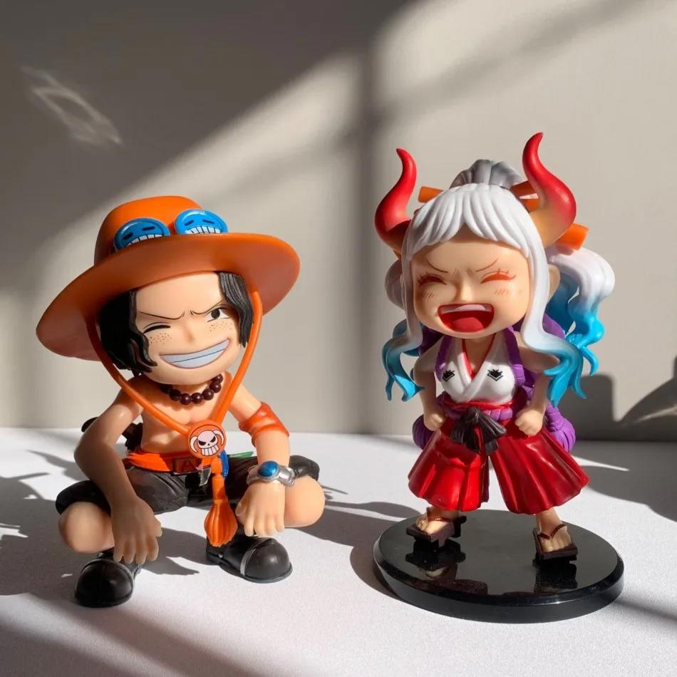 New One Piece Luffy Solon Sanji Ace Yamato Q-version cartoon anime game character figurine children's birthday collection toys