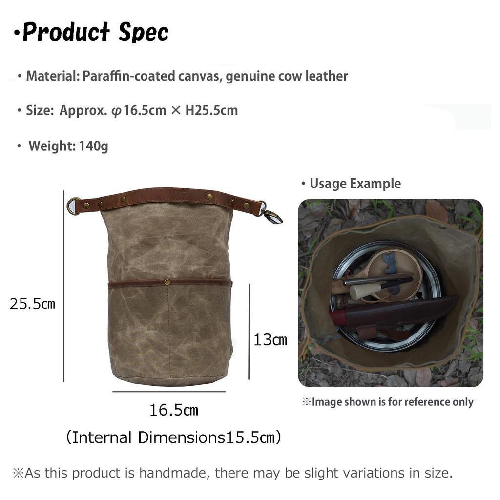 YAJIN CRAFT Cooker Bag, Camping Storage Box, Toolbox, Cooker Case, Canvas Mess Bag, Multi-Case, Cotton Canvas, Size M