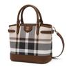 Dcba6e716w2 [Tartan] Tartan Check Light Brown Leather Tote