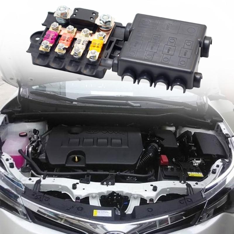 Caixa de Fusíveis Tipo Parafuso de Segurança 4+1 Vias Porta-Fusíveis de Distribuição de Energia para Circuitos Altos e Médios Fácil Instalação