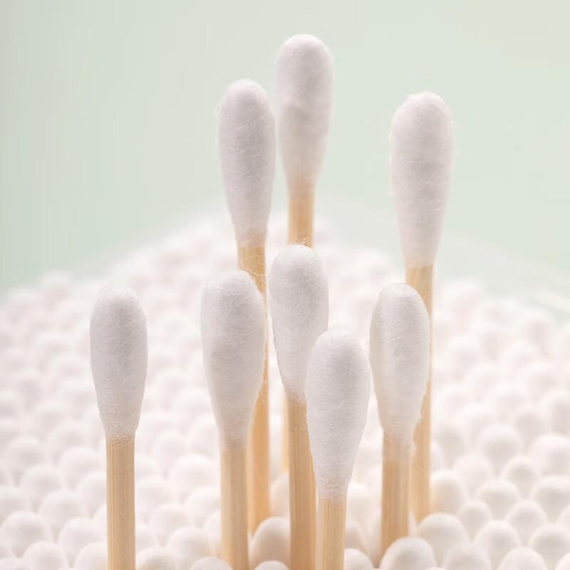 Camellia Double-Tipped Pointed Bamboo Cotton Swabs