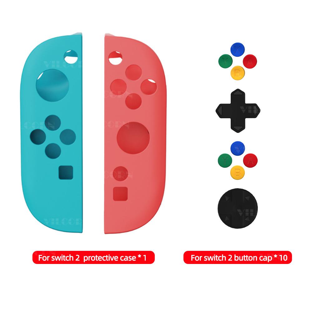 

Защитный чехол для Joy con 2 Силиконовый чехол для контроллера Switch2 Joy-con Чехол-рукоятка для рук Накладка на стик Аксессуары для игр