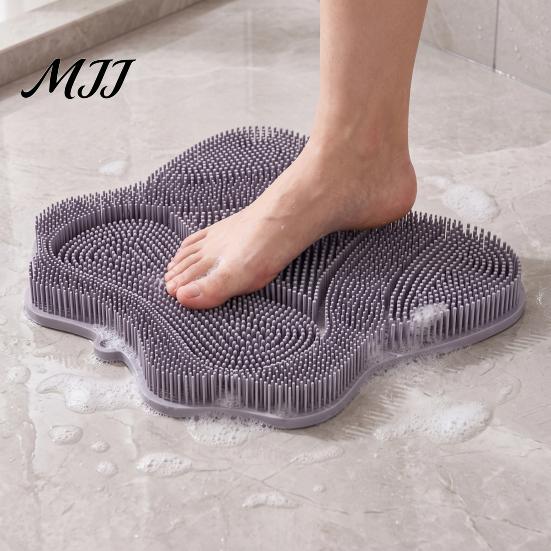 Pet Bath Massage Brush Mat with Suction Cups, Durable Soft TPE Self Grooming Silicone Brush, Hair Removal And Body Care Wall Mounted Dog Accessory