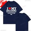 My Girlfriend Is Hotter Than You Cotton Shirt Fun Boyfriend Tops Gift for Valentines Aesthetic Tee Oversized Unisex Harajuku High Quality