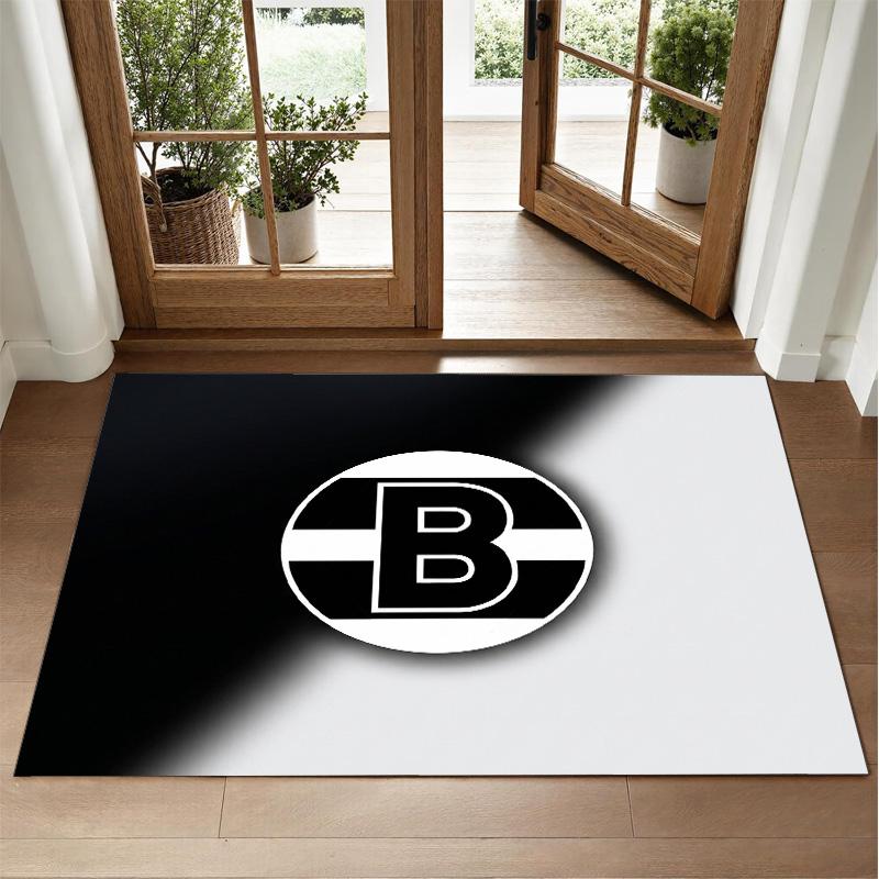 Borussia Mönchengladbach Design Crystal Velvet Rug Soft Decorative Mat for Bedroom Entrance